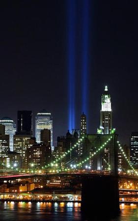 �Tribute in Light,� New York, March 11, 2002.